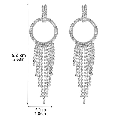 1 Pair Simple Style Classic Style Tassel 316 Stainless Steel  Drop Earrings