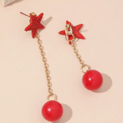 1 Pair Simple Style Classic Style Tassel Tassel Alloy Drop Earrings