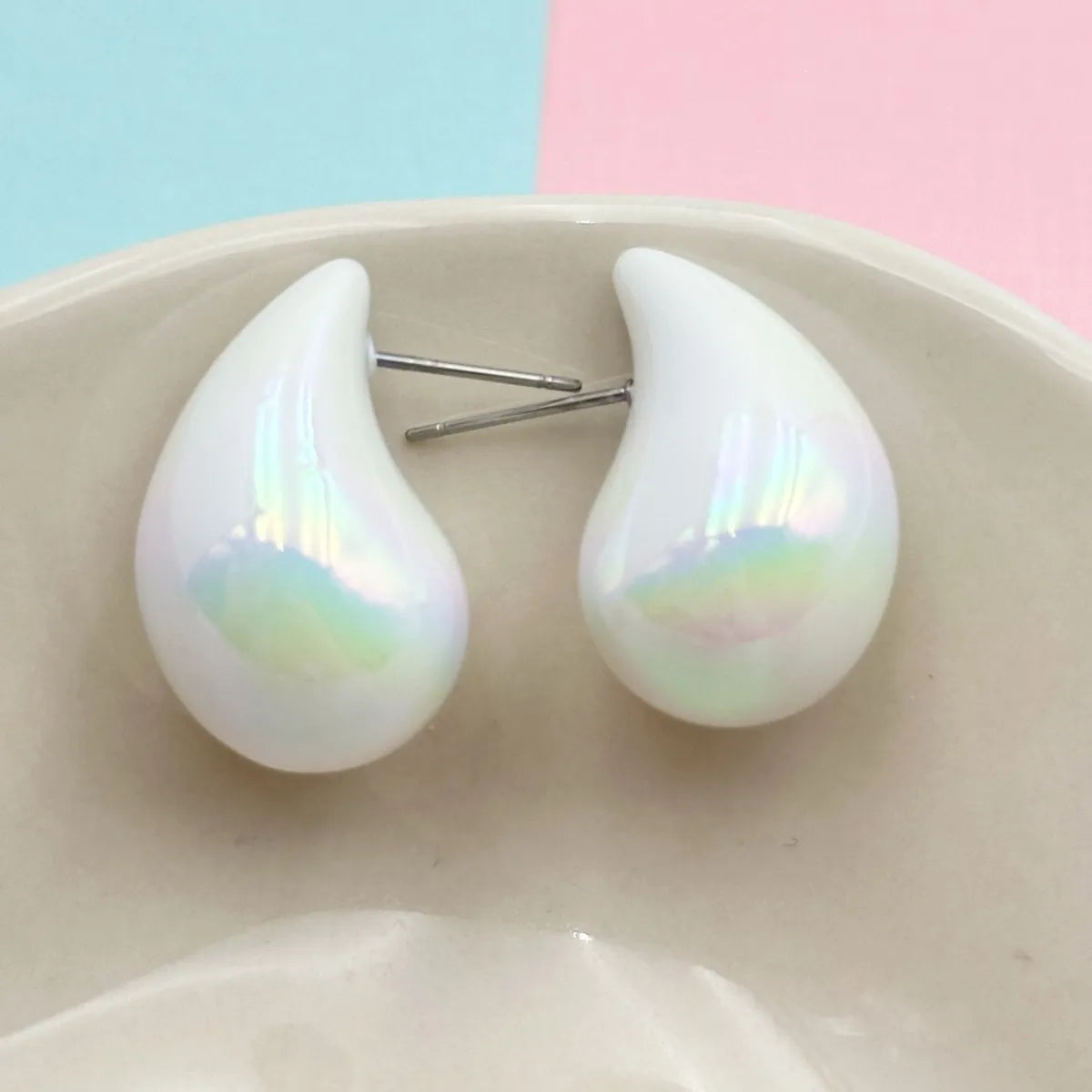 1 Pair Simple Style Classic Style Water Droplets Arylic Ear Studs