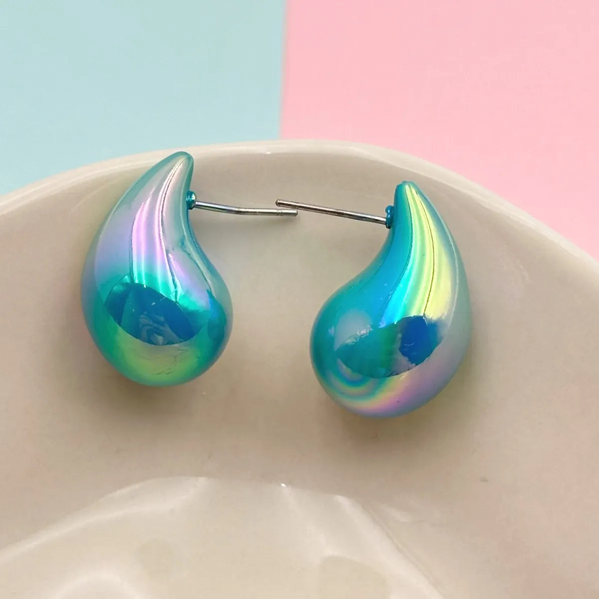 1 Pair Simple Style Classic Style Water Droplets Arylic Ear Studs