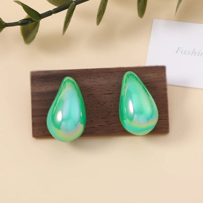 1 Pair Simple Style Classic Style Water Droplets Inlay Zinc Alloy Zircon Ear Studs