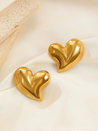 1 Pair Simple Style Classic Style Water Droplets Titanium Steel 18K Gold Plated Ear Studs