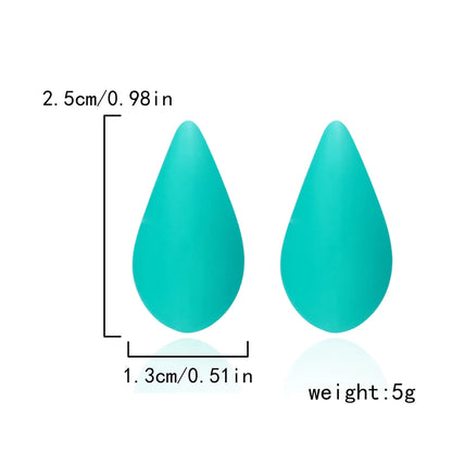 1 Pair Simple Style Classic Style Water Droplets Water Drop Arylic Ear Studs