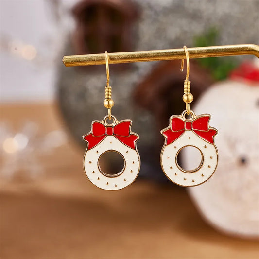 1 Pair Simple Style Classic Style Wreath 304 Stainless Steel 18K Gold Plated Drop Earrings