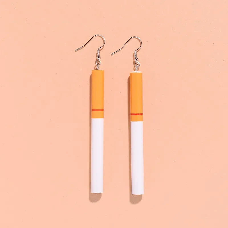 1 Pair Simple Style Color Block Plastic Resin Drop Earrings