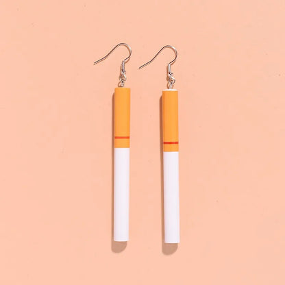 1 Pair Simple Style Color Block Plastic Resin Drop Earrings