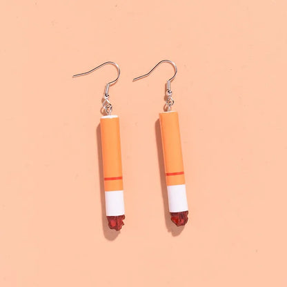 1 Pair Simple Style Color Block Plastic Resin Drop Earrings