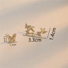 1 Pair Simple Style Commute Butterfly Plating Inlay Copper Zircon 18K Gold Plated Ear Studs