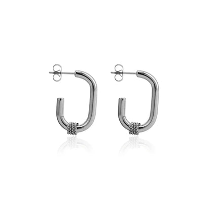 1 Pair Simple Style Commute C Shape Heart Shape 304 Stainless Steel 18K Gold Plated Ear Studs