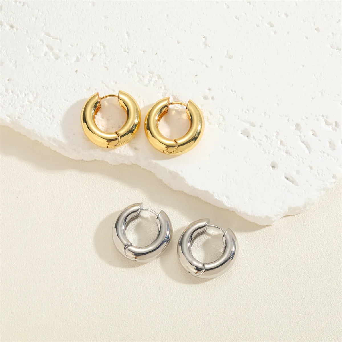 1 Pair Simple Style Commute C Shape Plating Copper 14k Gold Plated White Gold Plated Ear Cuffs