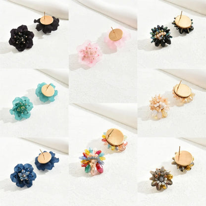 1 Pair Simple Style Commute Color Block Alloy Glass Ear Studs