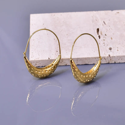 1 Pair Simple Style Commute Geometric 304 Stainless Steel Titanium Steel 18K Gold Plated Earrings