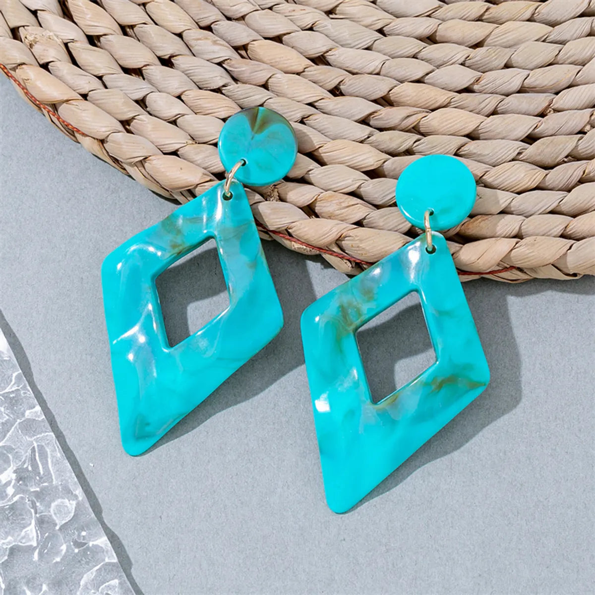 1 Pair Simple Style Commute Geometric Beaded Inlay Artificial Crystal Alloy Rhinestones Pearl Drop Earrings