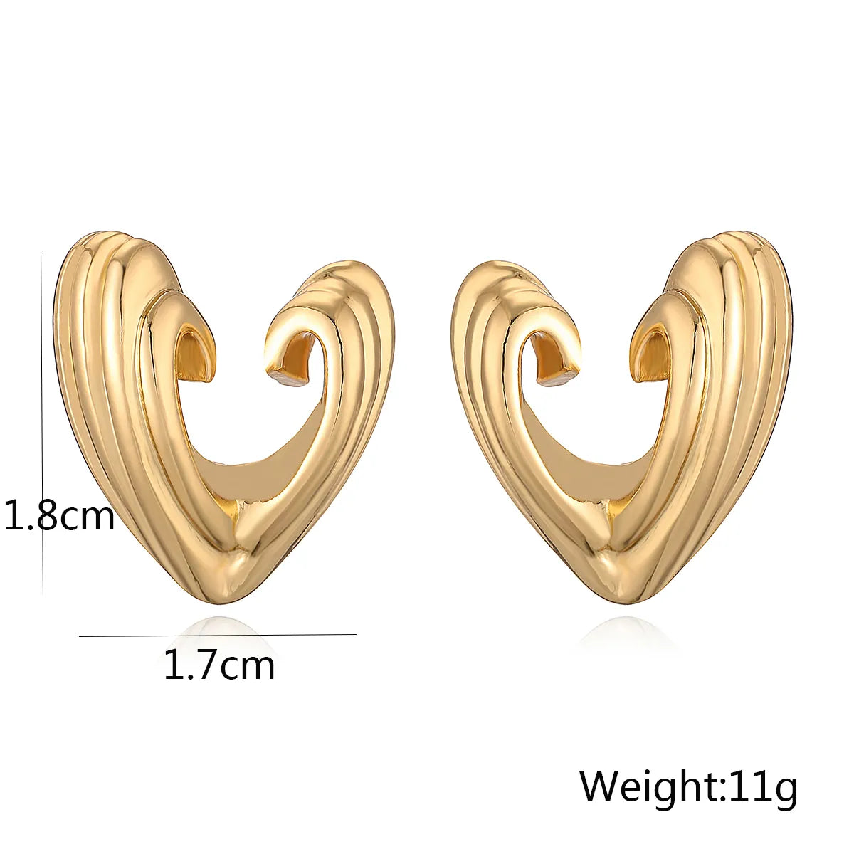 1 Pair Simple Style Commute Geometric Copper 18K Gold Plated Ear Studs