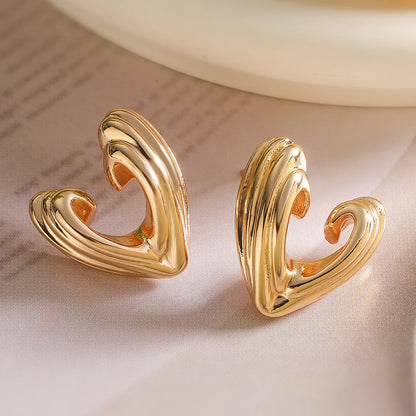 1 Pair Simple Style Commute Geometric Copper 18K Gold Plated Ear Studs