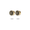 1 Pair Simple Style Commute Geometric Inlay 304 Stainless Steel Zircon 18K Gold Plated Earrings