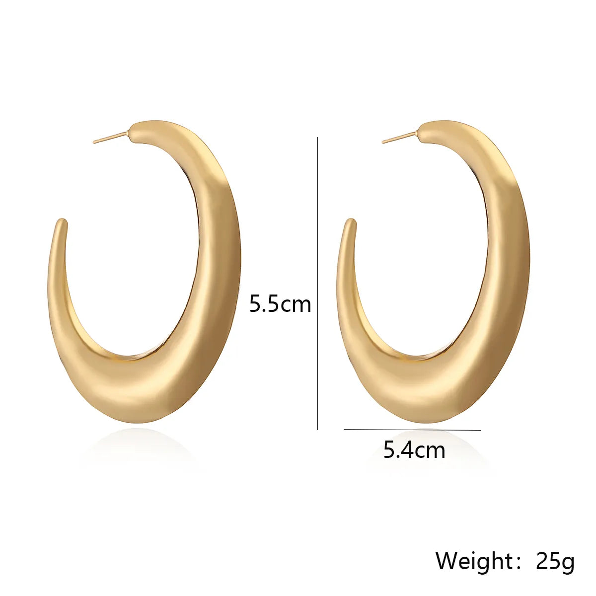 1 Pair Simple Style Commute Geometric Plating Copper 18k Gold Plated Ear Studs