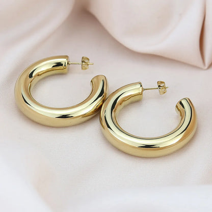 1 Pair Simple Style Commute Geometric Plating Titanium Steel Ear Studs