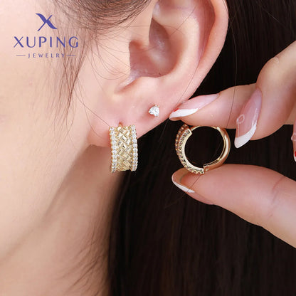 1 Pair Simple Style Commute Geometric Round Plating Inlay Copper Artificial Gemstones 14K Gold Plated Earrings Ear Studs