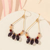 1 Pair Simple Style Commute Geometric Water Droplets Hollow Out Inlay Alloy Artificial Crystal Drop Earrings