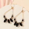 1 Pair Simple Style Commute Geometric Water Droplets Hollow Out Inlay Alloy Artificial Crystal Drop Earrings