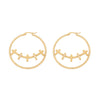 1 Pair Simple Style Commute Heart Shape Flower Butterfly Hollow Out 304 Stainless Steel 18K Gold Plated Earrings