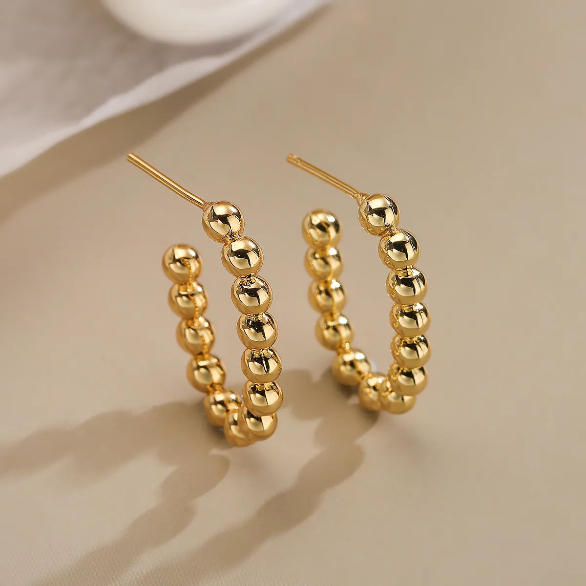 1 Pair Simple Style Commute Heart Shape Plating Inlay Copper Zircon 18k Gold Plated Ear Studs