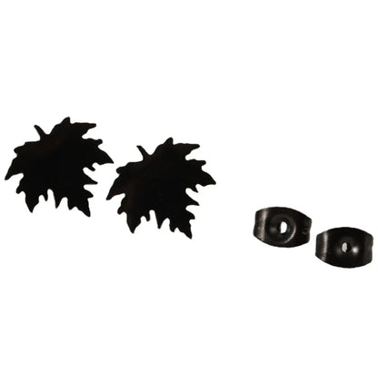 1 Pair Simple Style Commute Maple Leaf Plating Stainless Steel Ear Studs