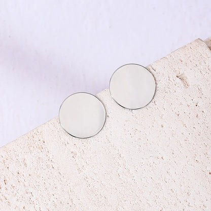 1 Pair Simple Style Commute Oval Alloy Ear Studs