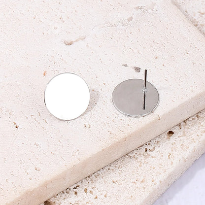 1 Pair Simple Style Commute Oval Alloy Ear Studs