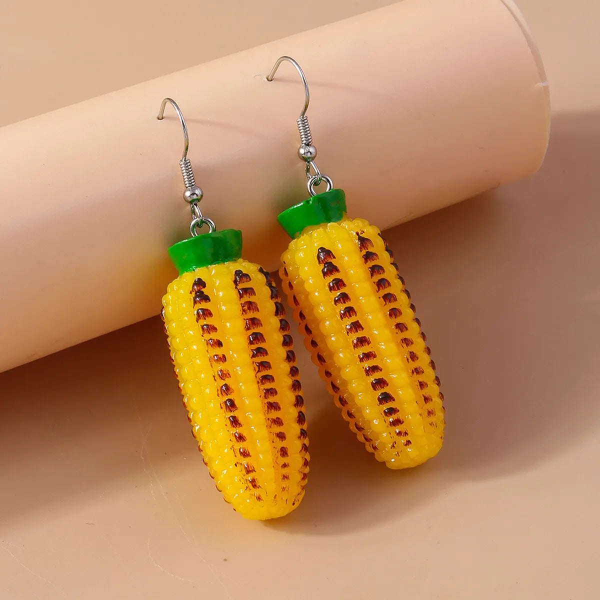 1 Pair Simple Style Commute Plant Alloy Plastic Drop Earrings