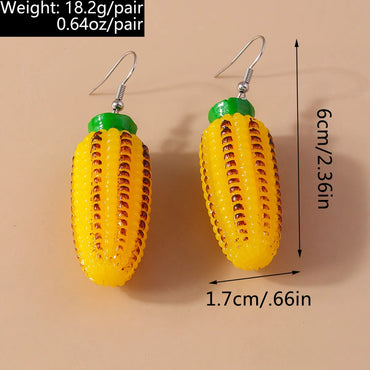 1 Pair Simple Style Commute Plant Alloy Plastic Drop Earrings