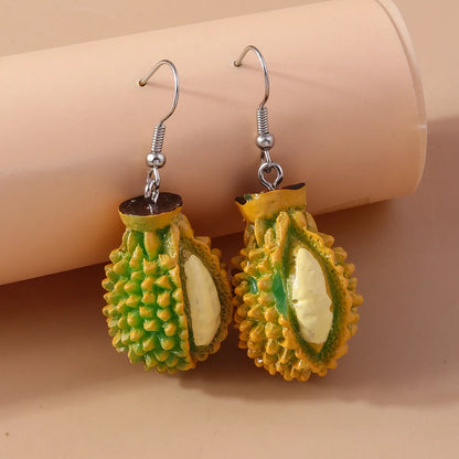 1 Pair Simple Style Commute Plant Alloy Plastic Drop Earrings