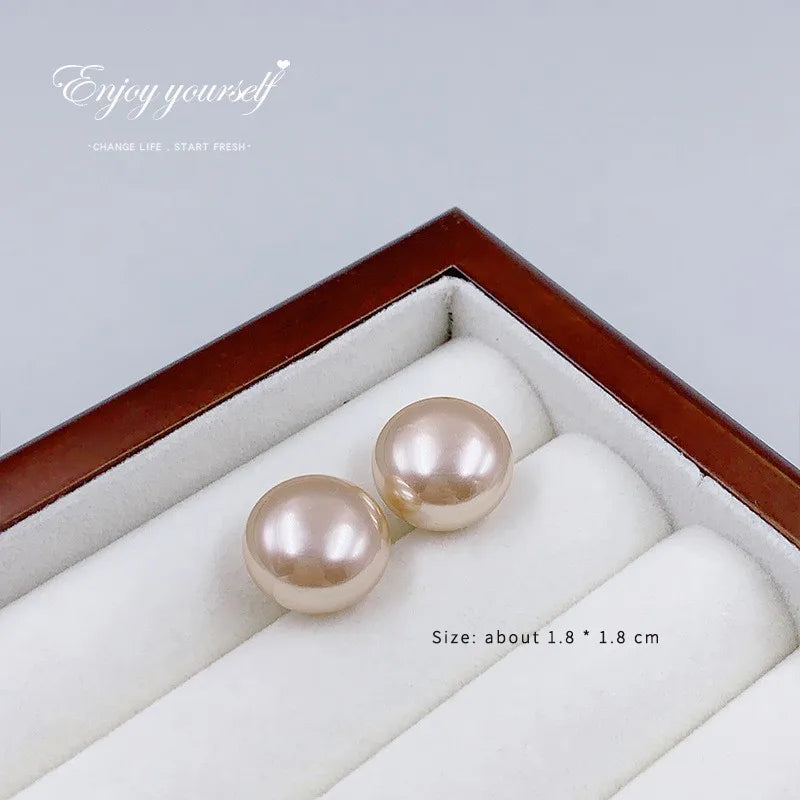 1 Pair Simple Style Commute Round Alloy Ear Studs