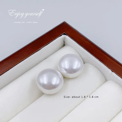 1 Pair Simple Style Commute Round Alloy Ear Studs