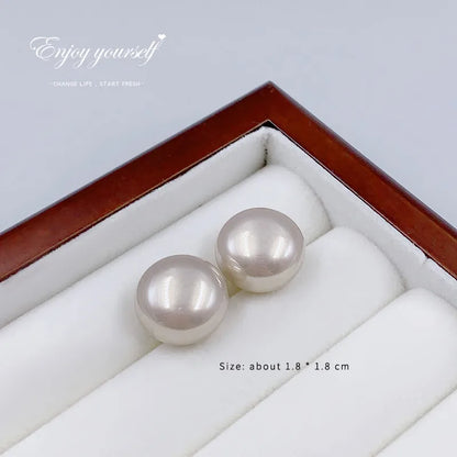 1 Pair Simple Style Commute Round Alloy Ear Studs