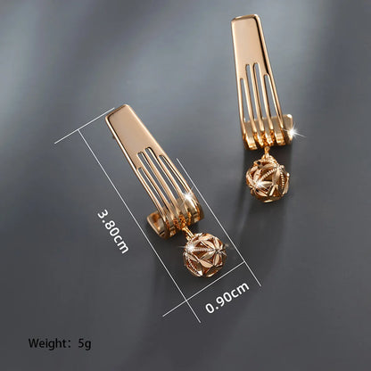 1 Pair Xuping Simple Style Commute Round Flower Butterfly Plating Inlay Alloy Copper Alloy Artificial Gemstones Zircon 18k Gold Plated Ear Studs