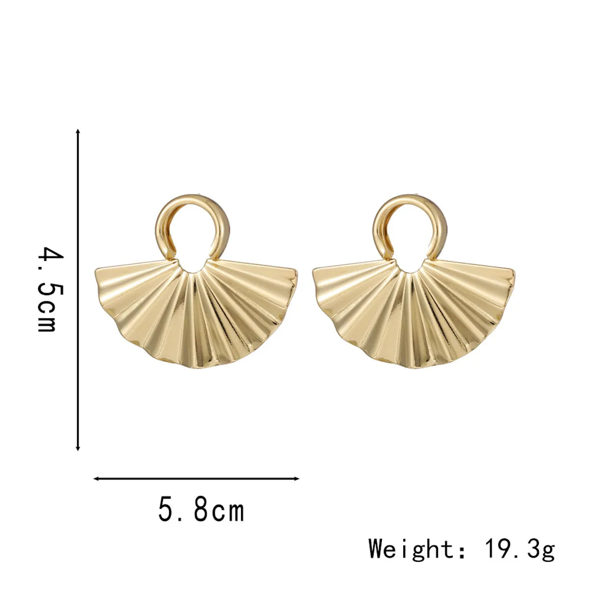 1 Pair Simple Style Commute Solid Color Plating Metal Gold Plated Ear Studs