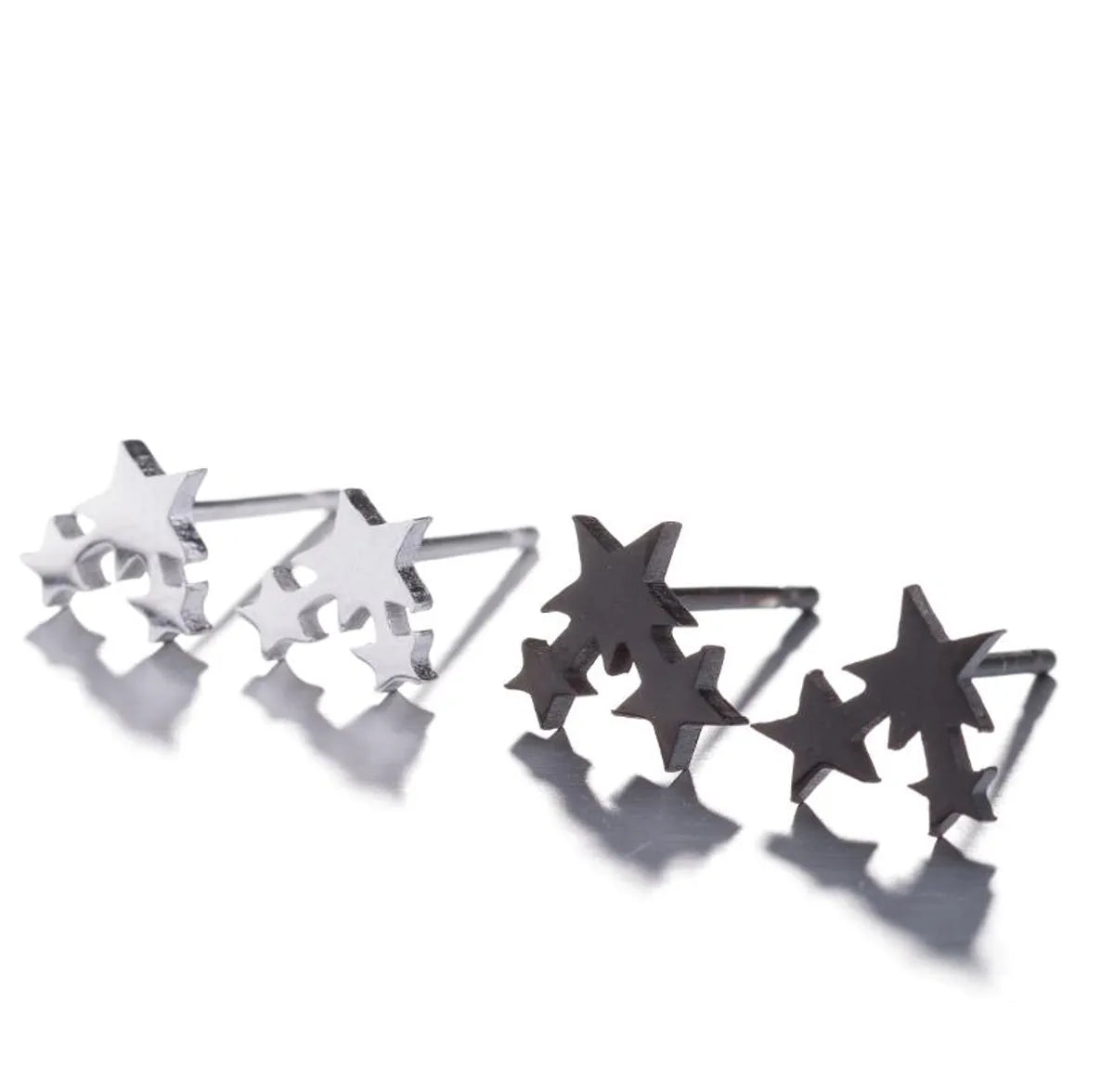 1 Pair Simple Style Commute Star Polishing Plating Stainless Steel 18k Gold Plated Ear Studs