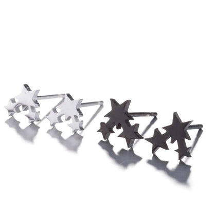 1 Pair Simple Style Commute Star Polishing Plating Stainless Steel 18k Gold Plated Ear Studs