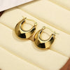 1 Pair Simple Style Commute U Shape Plating 304 Stainless Steel Earrings