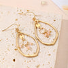 1 Pair Simple Style Commute Water Droplets Beaded Artificial Crystal Copper Drop Earrings