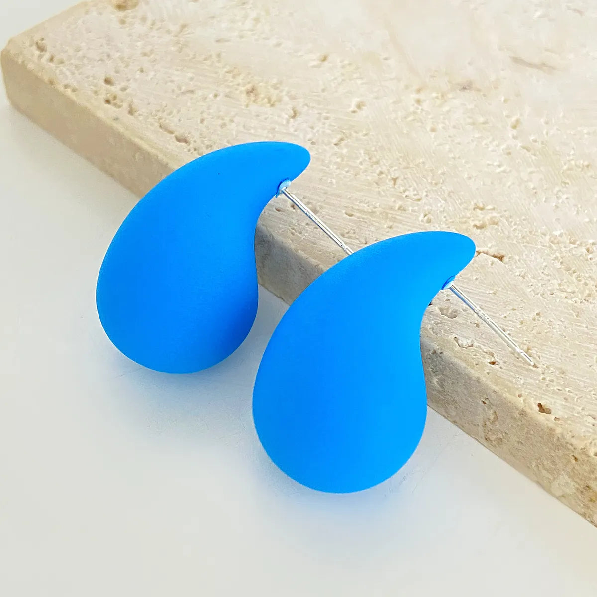 1 Pair Simple Style Commute Water Droplets Plating Alloy Ear Studs