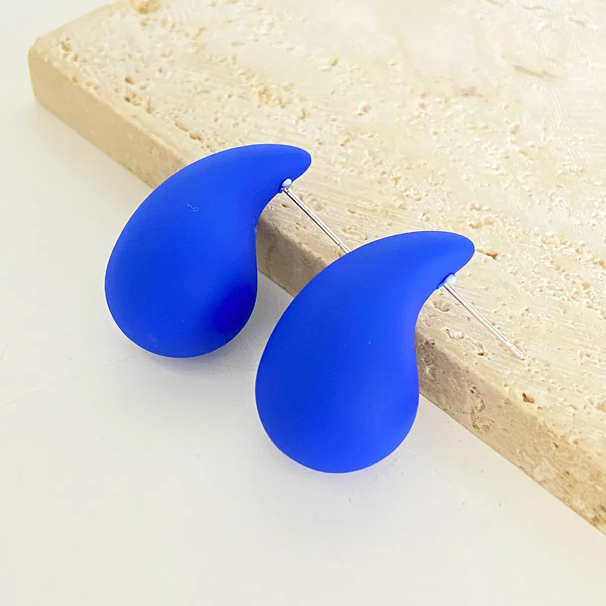 1 Pair Simple Style Commute Water Droplets Plating Alloy Ear Studs