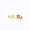 1 Pair Simple Style Constellation Plating 304 Stainless Steel Rhinestones 18K Gold Plated Ear Studs