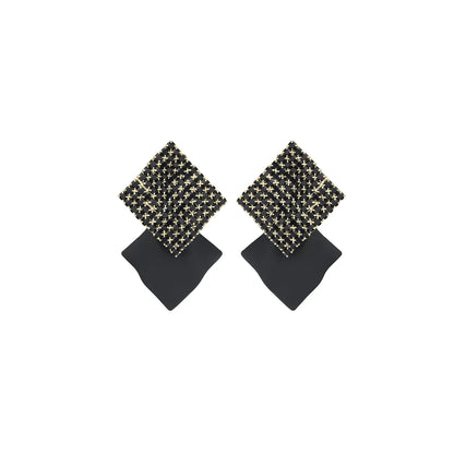 1 Pair Simple Style Cool Style Geometric Inlay Copper Zircon Ear Studs