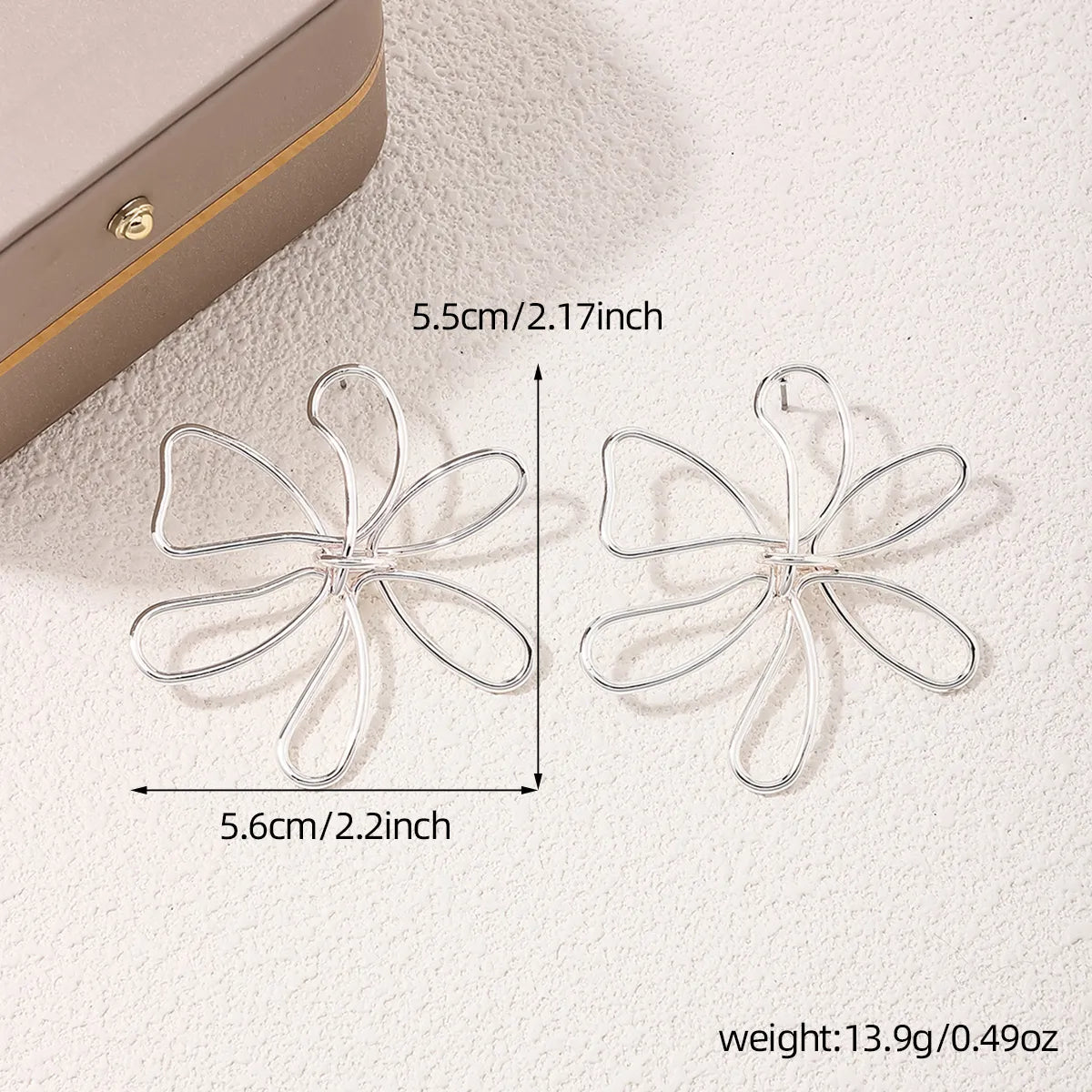 1 Pair Simple Style Flower Alloy Ear Studs