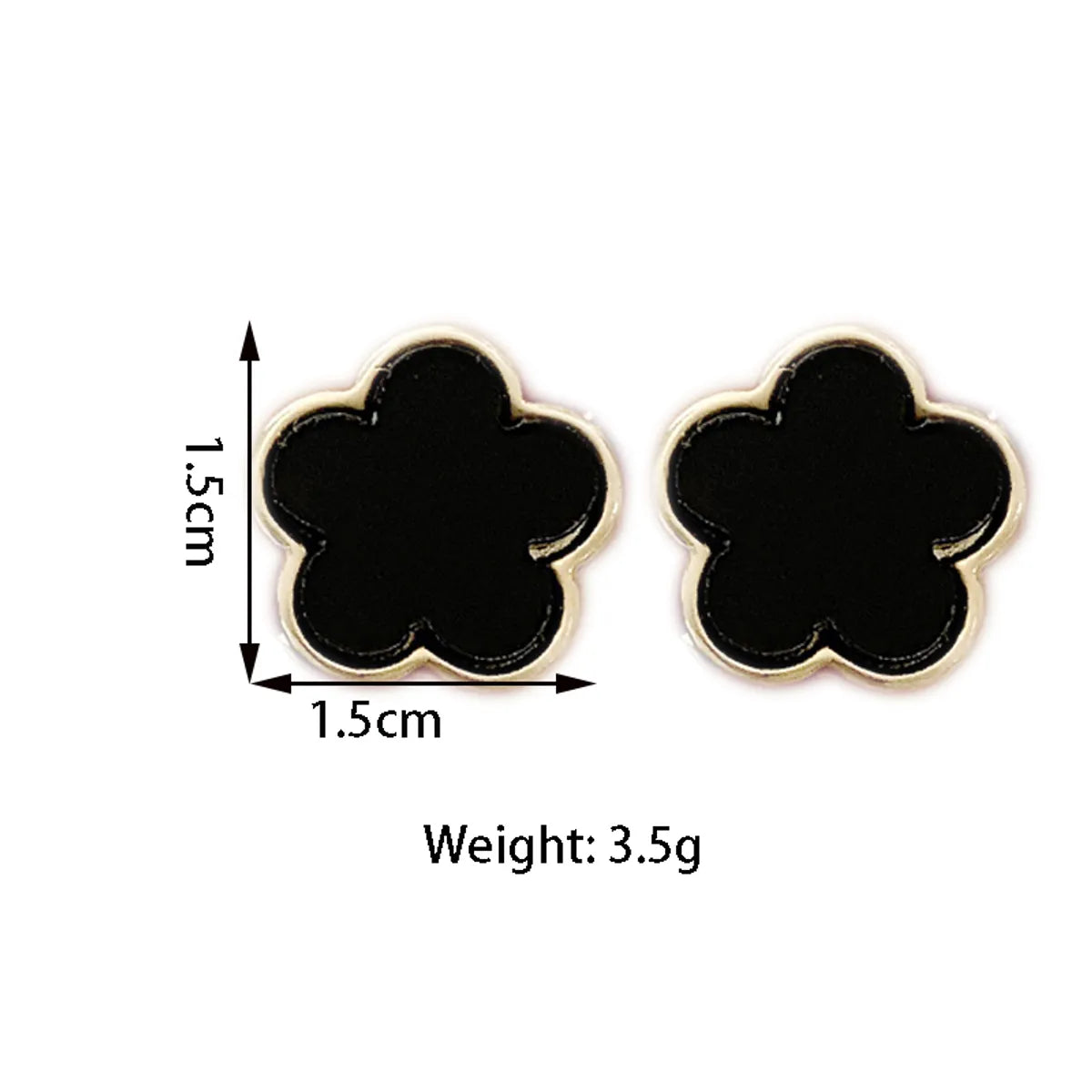 Wholesale Jewelry Simple Style Flower Alloy Gold Plated Plating Ear Studs