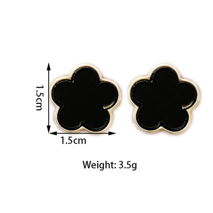 Wholesale Jewelry Simple Style Flower Alloy Gold Plated Plating Ear Studs