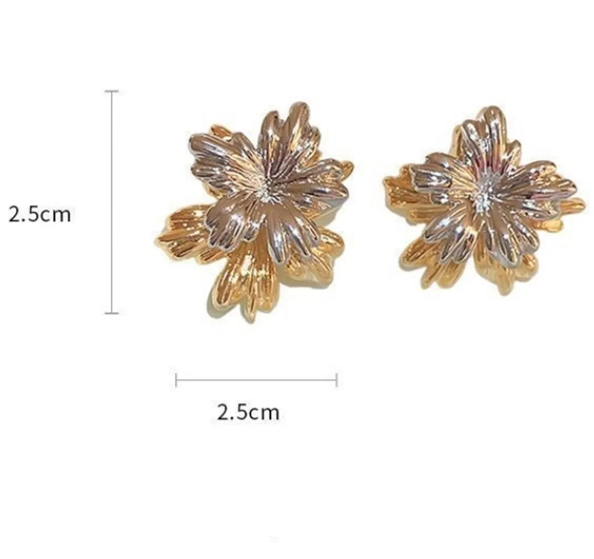 1 Pair Simple Style Flower Plating Copper Ear Studs